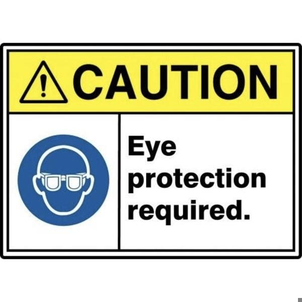 Accuform ANSI ISO CAUTION SAFETY SIGN EYE MRPE649XV MRPE649XV - main